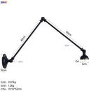 Axyaa Long Arm LED Wall Lights - Adjustable Swing Industrial Sconce