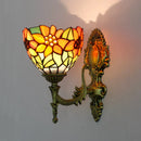 Stained Glass Lampshade Butterfly Pyramid Wall Lamp by Axyaa