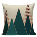 Axyaa Farmhouse Geometric Cushion Covers in Green and White