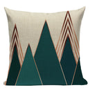 Axyaa Farmhouse Geometric Cushion Covers in Green and White