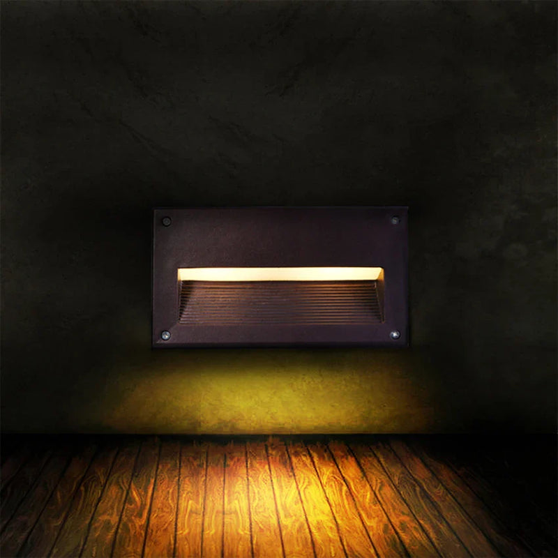 Axyaa 3W Outdoor LED Step Light IP65 Aluminum Recessed Wall Stair Lamp