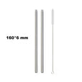 Axyaa Stainless Steel Colorful Bent Straws Set with Cleaner Brush