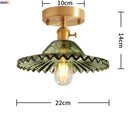 Axyaa Nordic Glass Copper LED Ceiling Light Vintage Ceiling LampIKEA