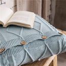 Axyaa Double Cable Knit Diamond Pillow Cover Set
