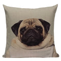 Axyaa Pug Animal Decor Cushion Cover Home Decorative Pillow 45x45cm