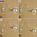 Axyaa Retro Vintage Swing Arm Wall Lamp Industrial Sconce Lighting