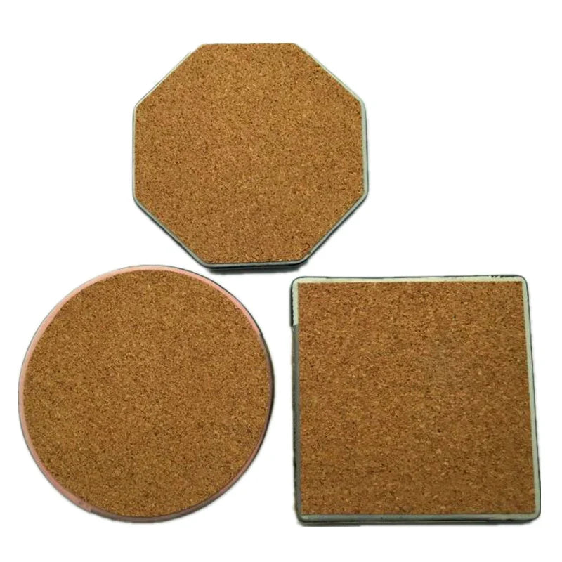 Axya™ Marble Grain Ceramic Coasters: Stylish Drink Mats for Coffee & Tea, Black Round Cup Stands