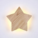Axyaa Star Wood Wall Lamp - Modern Living Room Bedroom Light