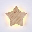 Axyaa Star Shape Wood Wall Lamp for Stylish Home Lighting