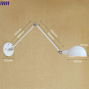 Axyaa Retro Vintage Swing Arm Wall Lamp Industrial Sconce Lighting