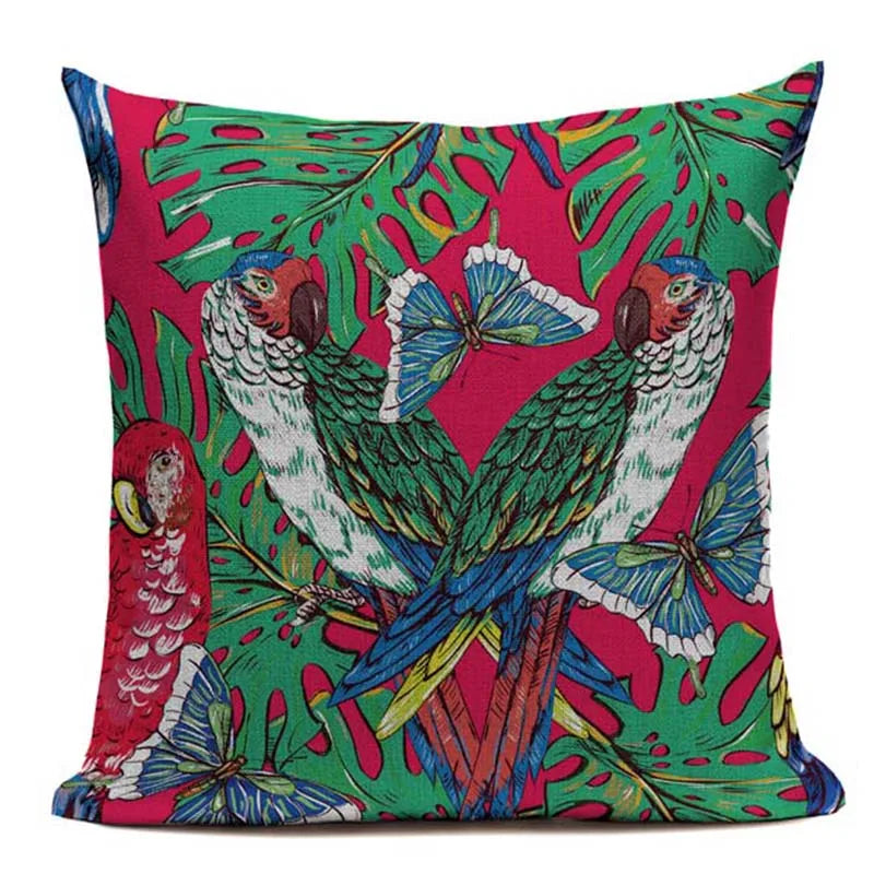 Axyaa Tropical Plant Banana Leaf Throw Pillow Cover for High Quality Home Decor