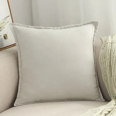 Axyaa Soft Pink Fringed Suede Pillow Case 45x45cm Home Decor
