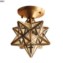 Axyaa Vintage Star Glass Ceiling Lamp LED Lighting