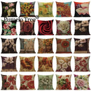Retro Flower Cushion Cover - Axyaa Brand - Home Decor Luxury Pillows