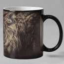 Axyaa Lion Ceramic Color Changing Coffee Mug, Funny Novelty Gift, Magic Tea Cup
