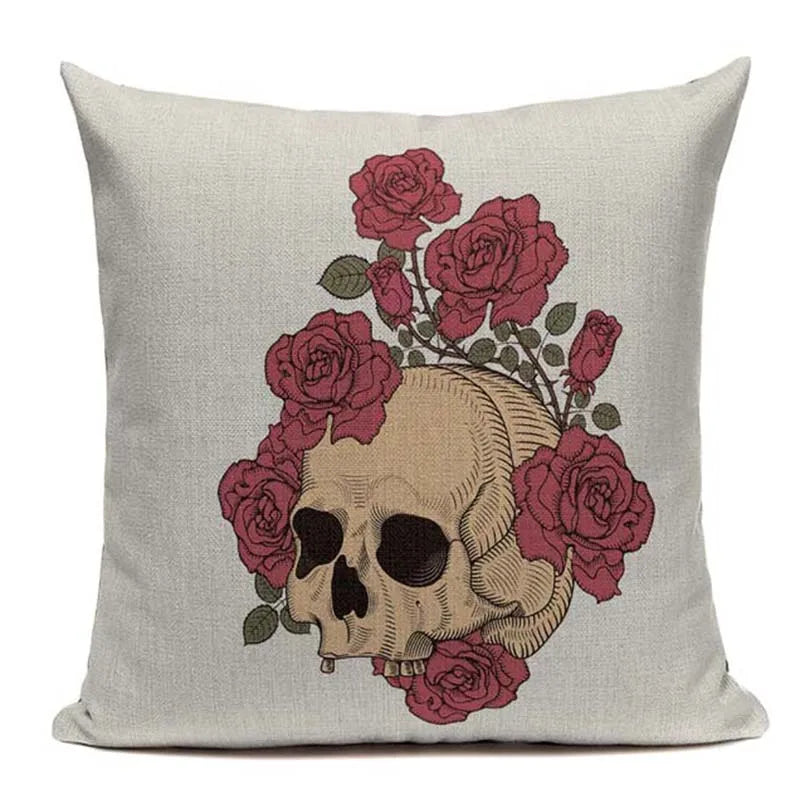Axyaa Mexican Skull Cushion Covers: High-Quality Black Throw Pillow Cases