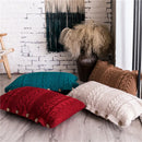 Axyaa Red Peacock Coffee Ivory Knit Cushion Cover 35x65cm for Sofa Bed Decor