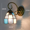 Axyaa Mediterranean Sea Stained Glass Sconces for Bedroom, Bathroom, and Aisle