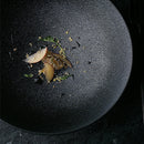 Axya Matte Black Ramen Bowl European Style Ceramic Tableware Deep Plate.
