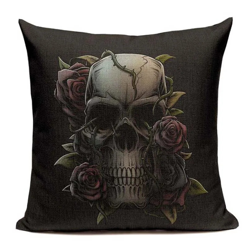 Axyaa Mexican Skull Cushion Covers: High-Quality Black Throw Pillow Cases
