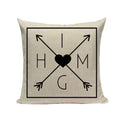 Axyaa Spring Letter Pillow Cover - Black & White Decorative Cushion
