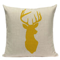 Nordic Geometric Deer Cushion Cover - Axyaa Yellow Heart Throw Pillow Case