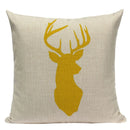 Nordic Geometric Deer Cushion Cover - Axyaa Yellow Heart Throw Pillow Case