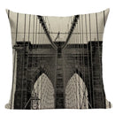 Geometric Meditation Decorative Throw Pillow Cover Axyaa Black White Linen Square Case