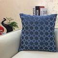 Axyaa Circle Chenille Flocking Pillow Case 45x45cm - Grey Yellow Purple Red Green Coffee