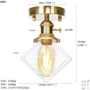 Axyaa Vintage Nordic Glass Ball Ceiling Light Fixture Copper LED Lamp