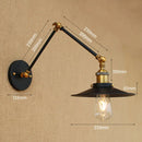 Axyaa Vintage Industrial Swing Arm Wall Lamp Gold Copper LED Sconce