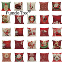 Axyaa Christmas Cushion Cover: Festive Square Pillow Case for Home Xmas Ambience