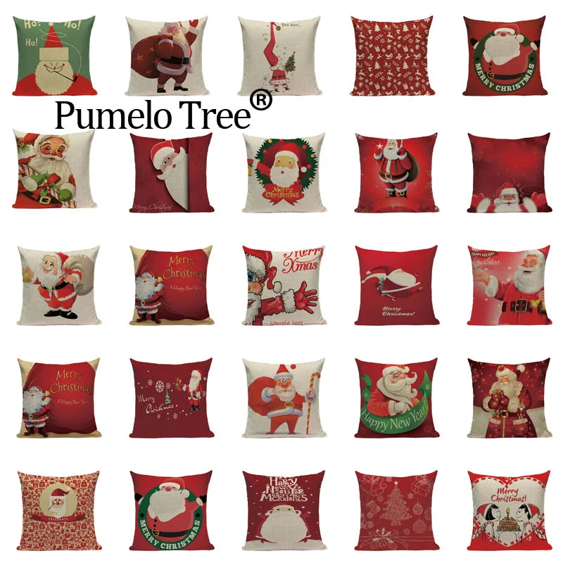 Axyaa Christmas Cushion Cover: Festive Square Pillow Case for Home Xmas Ambience