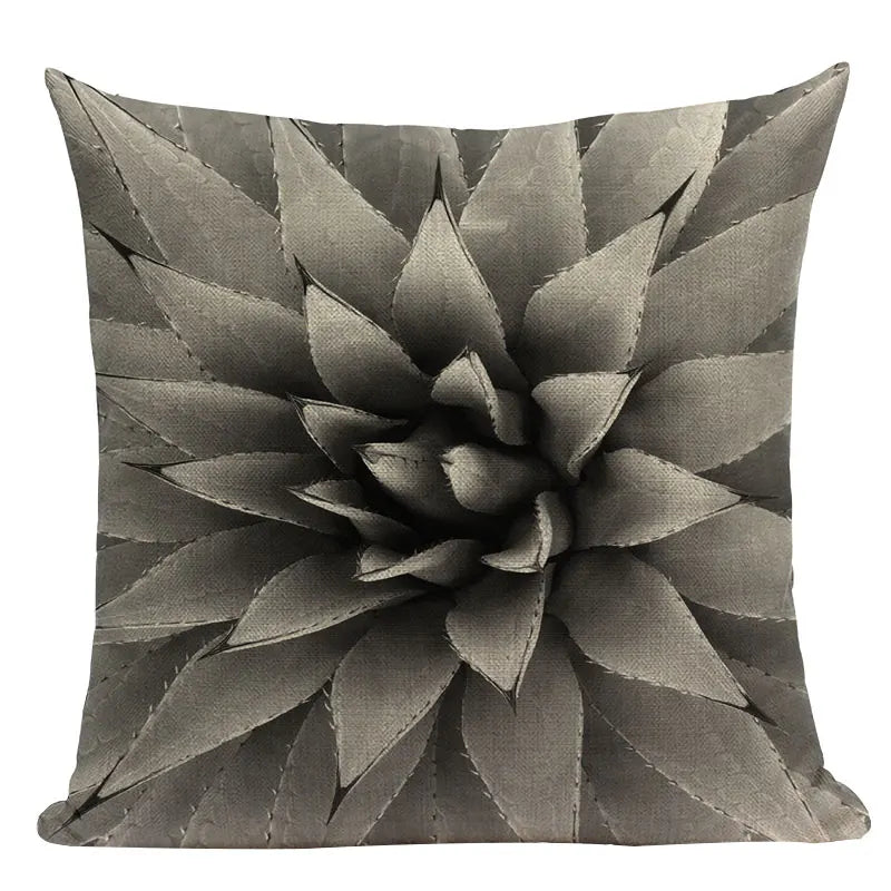 Geometric Meditation Decorative Throw Pillow Cover Axyaa Black White Linen Square Case