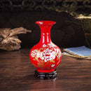Axyaa Elegant Chinese Cloisonne Vase: Luxury Porcelain Ornament for Home Decor