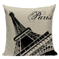 Axyaa London Bridge Paris Eiffel Tower Decorative Printed Throw Pillows