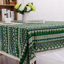 Axya Red Stripe Cotton Tablecloth: Bohemian Style Quality for Home Kitchen and Banquets