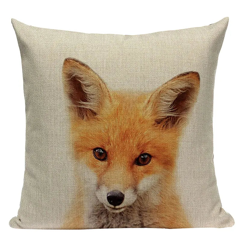 Axyaa Animal Series Cushion Cover: Tiger Elephant Monkey Pillow Cover Home Decor
