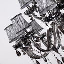 Axyaa Modern Smoky Grey Crystal Chandelier for Luxurious Living Spaces