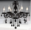 Axyaa Black Crystal Chandelier: Luxury Candle Lamp for Stylish Living Rooms & Bedrooms