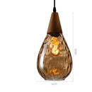 Axyaa Nordic Glass LED Pendant Lamp: Vintage Glass Ball Hanging Light Fixtures