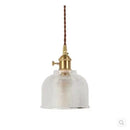 Axyaa Nordic Glass Ball Pendant Light - Copper Vintage Hanging Lamp