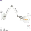 Axyaa Adjustable Swing Arm Wall Lamp Sconce, Vintage Loft Bedroom Lighting