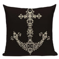 Nautical Anchor Velvet Throw Pillows for Home & Car Decor by Axyaa