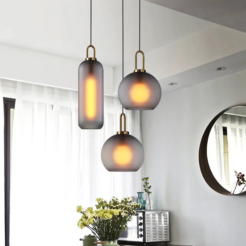 Axyaa Luxury Glass Ball Pendant Light for Bedroom, Bar, and Restaurants