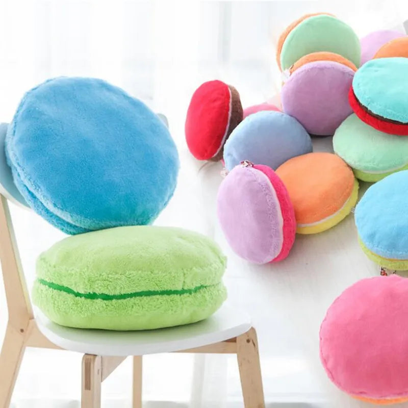 Axya™ Round Macaron Plush Cushion: Cake Pillow for Home Decor, Wedding & Christmas Gift