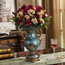 Axyaa Luxury Palace Resin Vase Figurine for Home Decor & Wedding Gift