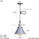Axyaa Retro LED Pendant Light | Silver Vintage Industrial Hanging Lamp