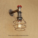 Axyaa Retro Iron Wall Lamp for Bedroom Study Stair Bar Restaurant Cafe Sconce
