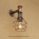 Axyaa Iron Cage Wall Lamp Vintage Loft Style for Home and Commercial Spaces